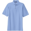 Custom Port Authority Heavyweight Cotton Pique Polo. Light Blue