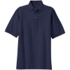 Custom Port Authority Heavyweight Cotton Pique Polo. Navy Blue