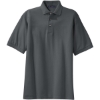Custom Port Authority Heavyweight Cotton Pique Polo. Steel Grey