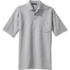 Custom Port Authority Heavyweight Cotton Pique Polo with Pocket. Oxford Gray