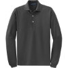 Custom Port Authority Rapid Dry Long Sleeve Polo. Charcoal Gray