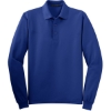 Custom Port Authority Silk Touch Long Sleeve Polo. Royal Blue