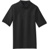Custom Port Authority Silk Touch Polo with Pocket. Black