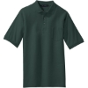 Custom Port Authority Silk Touch Polo with Pocket. Dark Green
