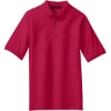 Custom Port Authority Silk Touch Polo with Pocket. Red