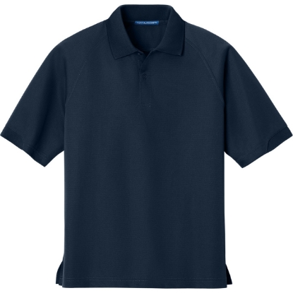 Custom Port Authority Dry Zone Ottoman Polo. Navy Blue