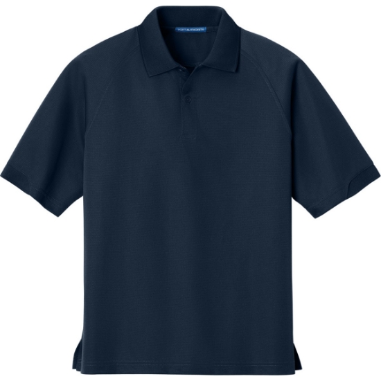 Custom Port Authority Dry Zone Ottoman Polo. Navy Blue