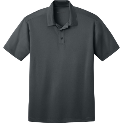 Custom Port Authority Silk Touch Performance Polo. Steel Grey
