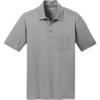 Custom Port Authority Silk Touch Performance Pocket Polo. Gusty Grey