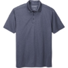 Custom Port Authority Heathered Silk Touch Performance Polo. Navy Blue Heather