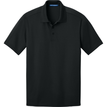 Custom Port Authority Diamond Jacquard Polo. Black