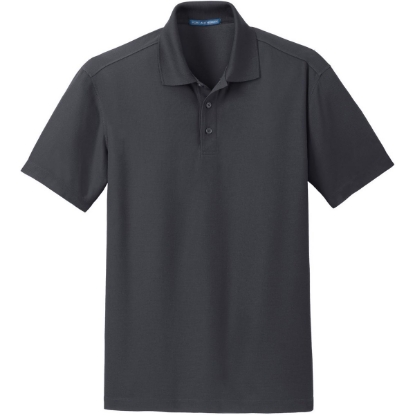 Custom Port Authority Dry Zone Grid Polo. Battleship Gray