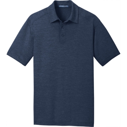 Custom Port Authority Digi Heather Performance Polo. Dress Blue Navy