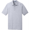 Custom Port Authority Digi Heather Performance Polo. Light Grey