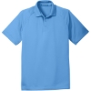 Custom Port Authority Crossover Raglan Polo. Azure Blue