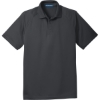Custom Port Authority Crossover Raglan Polo. Battleship Gray