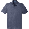 Custom Port Authority Trace Heather Polo. True Navy Blue Heather