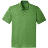 Custom Port Authority Trace Heather Polo. Vine Green Hth
