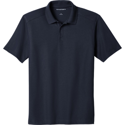 Custom Port Authority EZPerformance Pique Polo. Navy Blue