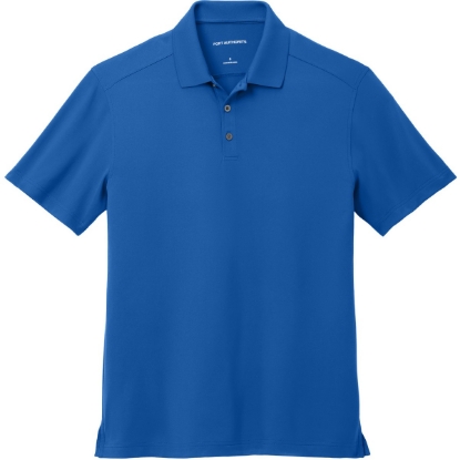 Custom Port Authority City Stretch Flat Knit Polo True Blue