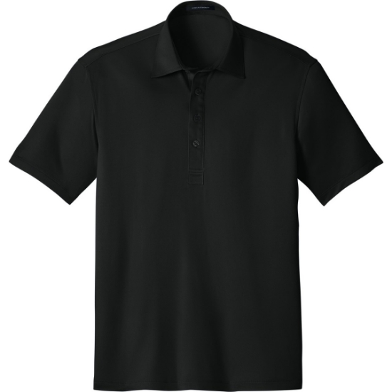 Custom Port Authority Shirt Collar Polo Deep Black