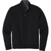 Custom Port Authority Interlock Full-Zip. Deep Black/Charcoal Heather Gray