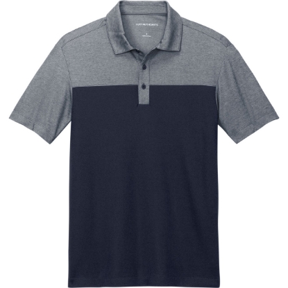 Custom Port Authority Fine Pique Blend Blocked Polo RvBN/RvBNH