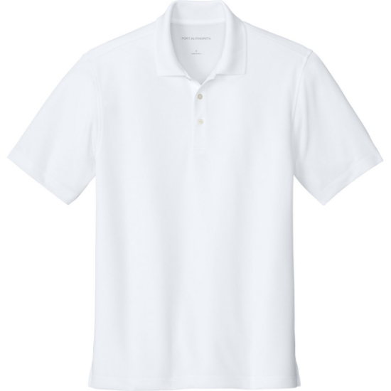 Custom Port Authority Dry Zone Stain-Release Grid Polo White