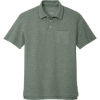Custom Port Authority C-FREE Cotton Blend Pique Pocket Polo Dark Green Heather
