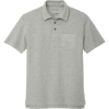 Custom Port Authority C-FREE Cotton Blend Pique Pocket Polo Deep Smoke Heather Gray