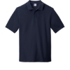 Custom Port & Co Combed Ring Spun Pique Polo. Deep Navy Blue