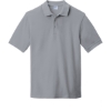 Custom Port & Co Combed Ring Spun Pique Polo. Silver