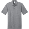 Custom Port & Co Core Blend Jersey Knit Polo. Athletic Heather Gray