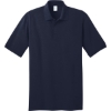 Custom Port & Co Core Blend Jersey Knit Polo. Deep Navy Blue