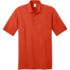 Custom Port & Co Core Blend Jersey Knit Polo. Orange