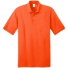 Custom Port & Co Core Blend Jersey Knit Polo. Safety Orange
