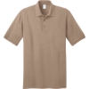 Custom Port & Co Core Blend Jersey Knit Polo. Sand Beige