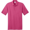 Custom Port & Co Core Blend Jersey Knit Polo. Sangria Pink