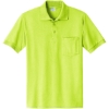 Custom Port & Co Core Blend Jersey Knit Pocket Polo. Safety Green