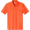 Custom Port & Co Core Blend Jersey Knit Pocket Polo. Safety Orange