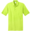 Custom Port & Co Tall Core Blend Jersey Knit Polo. Safety Green