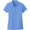 Custom Port Authority Womens Core Classic Pique Polo. Carolina Blue