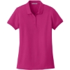 Custom Port Authority Womens Core Classic Pique Polo. Pink Azalea
