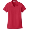 Custom Port Authority Womens Core Classic Pique Polo. Rich Red
