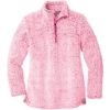 Custom Port Authority Womens Cozy 1/4-Zip Fleece Pop Raspberry Pink Heather