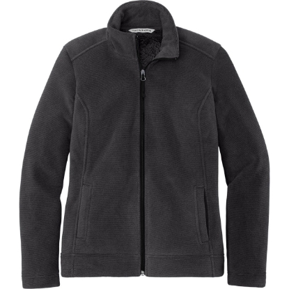 Custom Port Authority Womens Ultra Warm Brushed Fleece Jacket. Graphite Gray/Deep Black