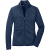 Custom Port Authority Womens Sweater Fleece Jacket. River Blue Navy Heather