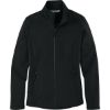 Custom Port Authority Womens Grid Fleece Jacket. Deep Black