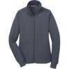 Custom Port Authority Womens Slub Fleece Full-Zip Jacket. Slate Grey