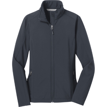 Custom Port Authority Womens Core Soft Shell Jacket. Battleship Gray